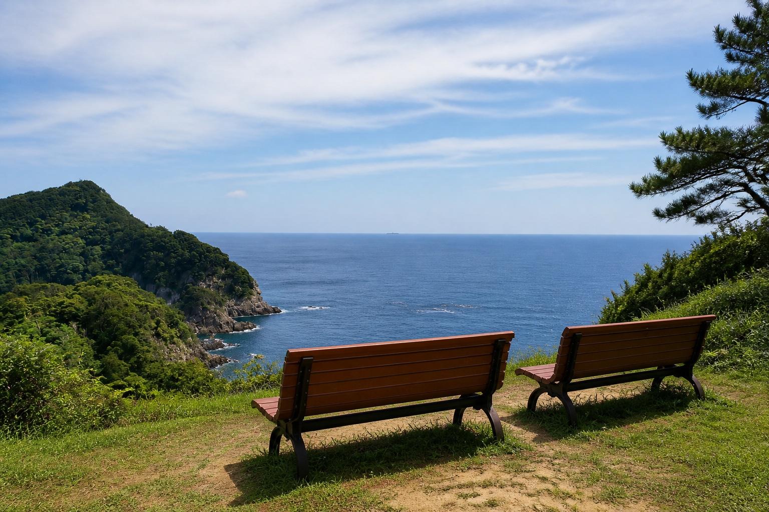 下田公園・志太ヶ浦展望台から見る大海原