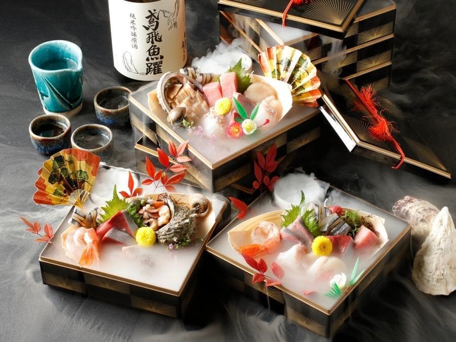 開けてびっくり海鮮玉手箱!新宿駅5分で出会う2つの竜宮ペア体験
